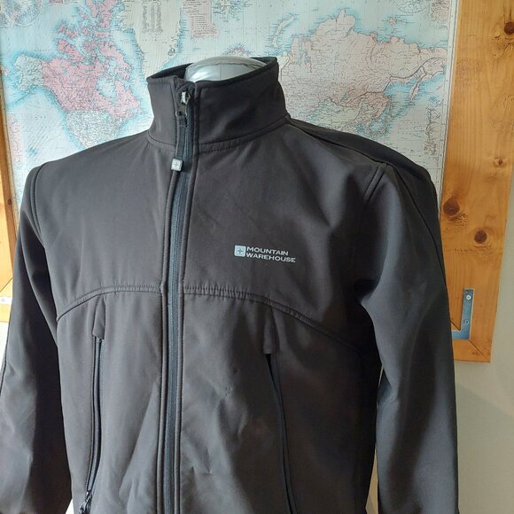 Mountain Warehouse Showerproof Black Zipped Jacket Black Men's Medium - Picture 2 of 15
